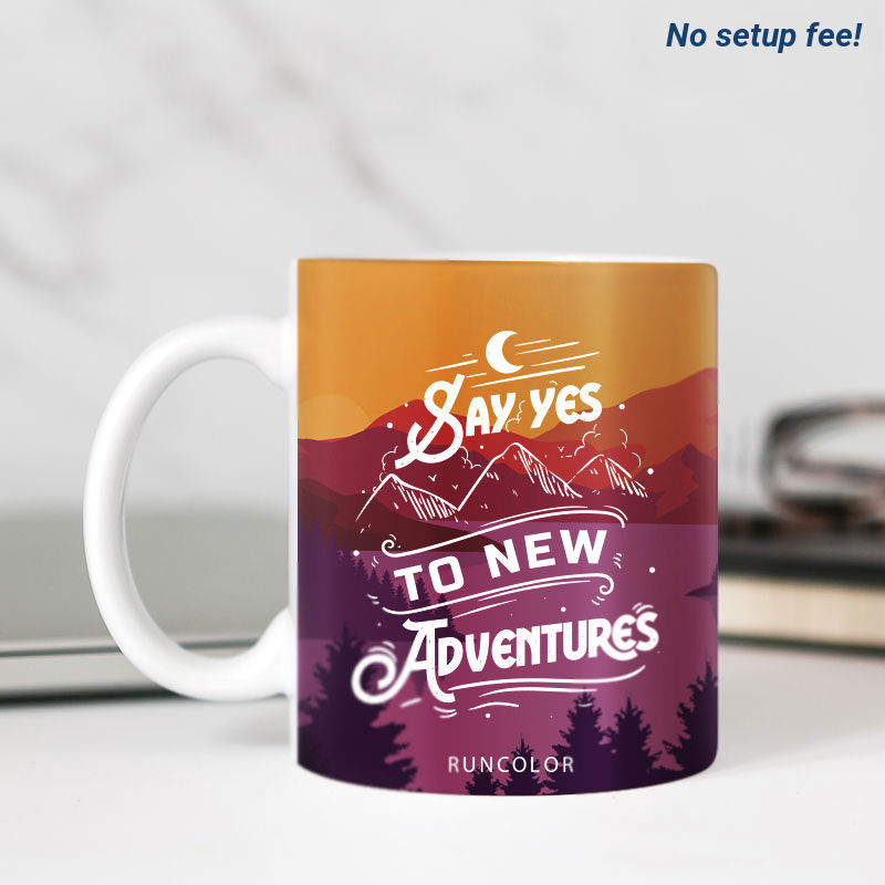 Custom Full Color Printing 11oz White Mugs Christmas And Holidays